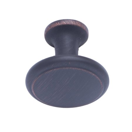 South Main Hardware 1-3/16 in. Oil Rubbed Bronze Modern Round Flat Cabinet Knob 25PK SH2712-ORB-25